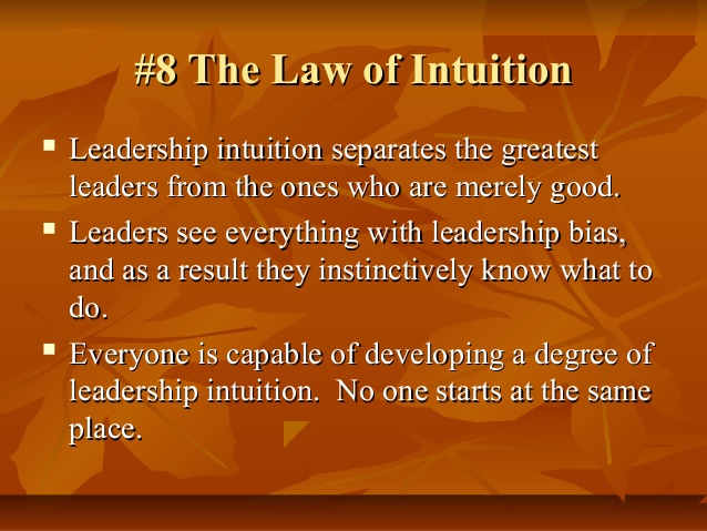 #8 Law of Intuition