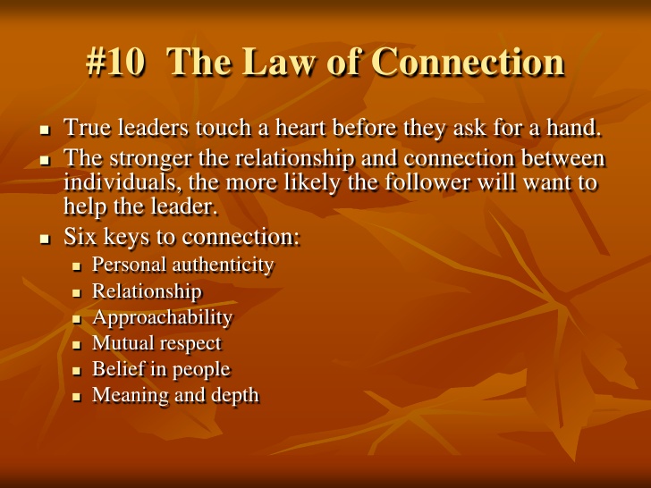 Law of Connection #10