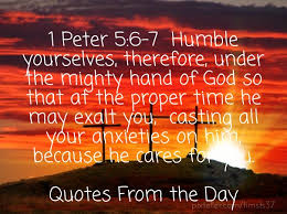 1 Peter 5 6-7 - OutofThisWorldLeadership.com